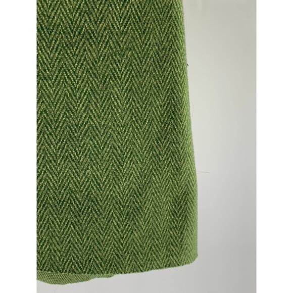 BONNE PETITE Women's Vintage Green Herringbone Knit Button-Front Mini Skirt SZ S - Picture 7 of 10